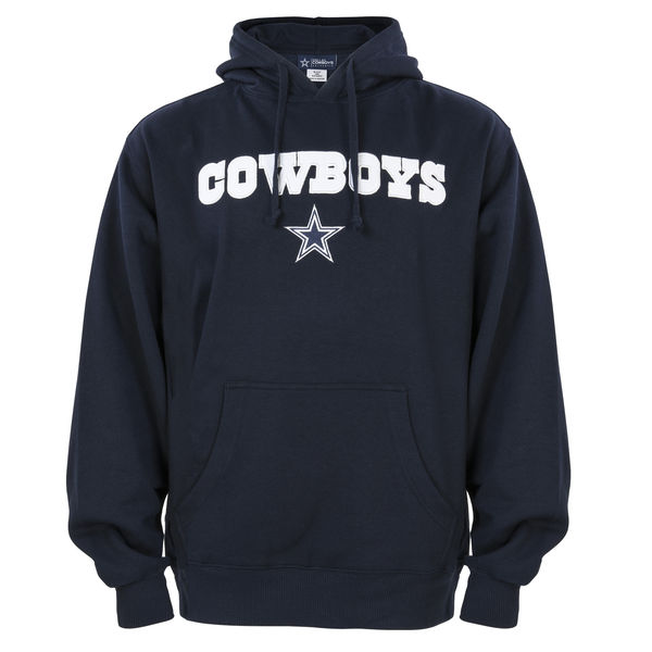Men Dallas Cowboys Crowell Pullover Hoodie Navy